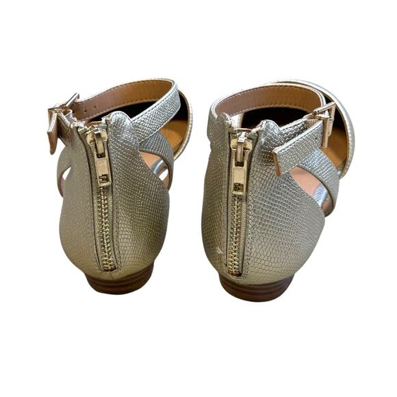 Comfortview The Paris Flat Gold Size 8 - Picture 14 of 15